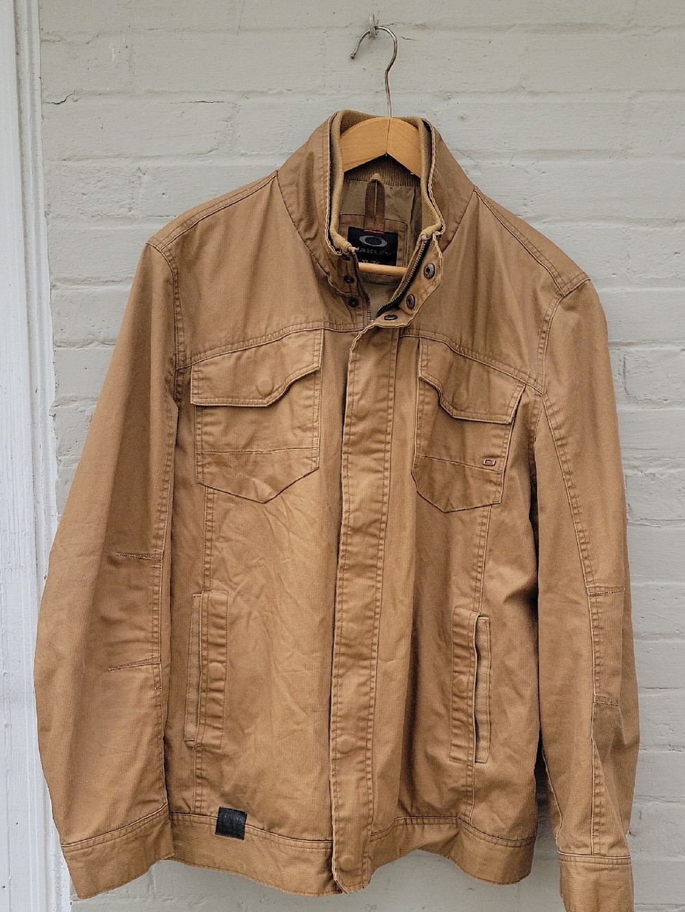 Oakley Mens Waxed Canvas Utility Jacket. Sz XL/TG Zip And Snap Front And Pockets